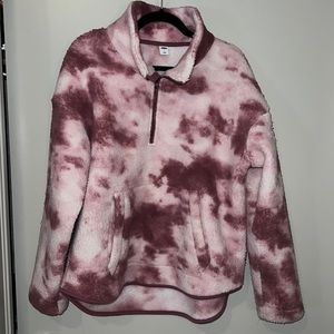 Fuzzy pullover sweatshirt